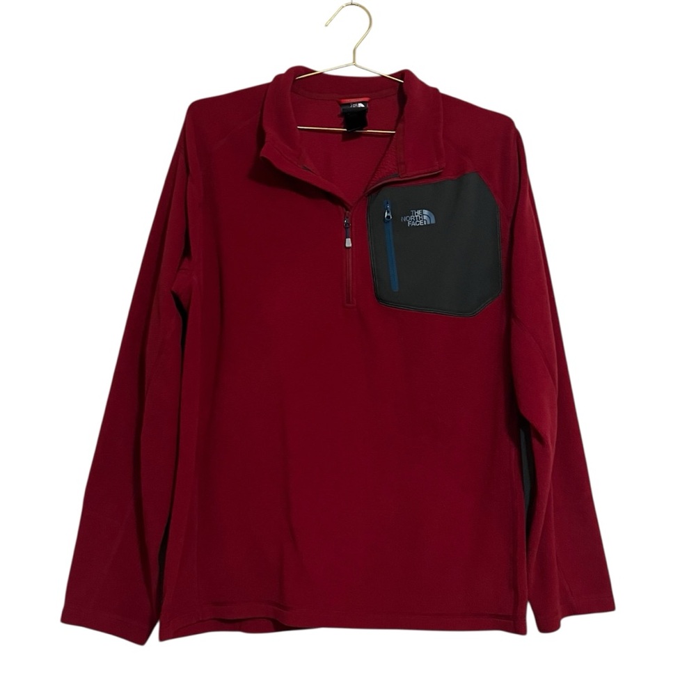 The North Face Men’s Red TKA Trinity Alps Fleece 1/4 Zip Pullover Jacket Sz XL